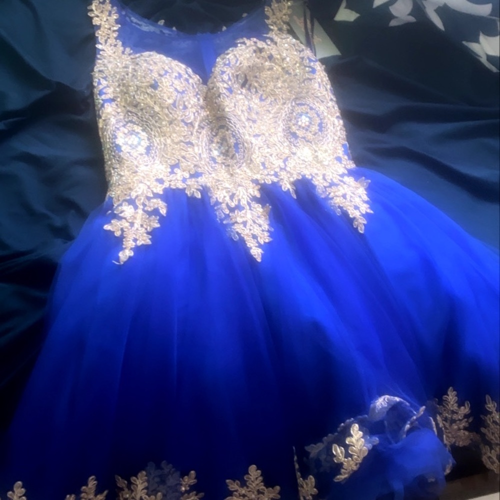 Blue prom dress